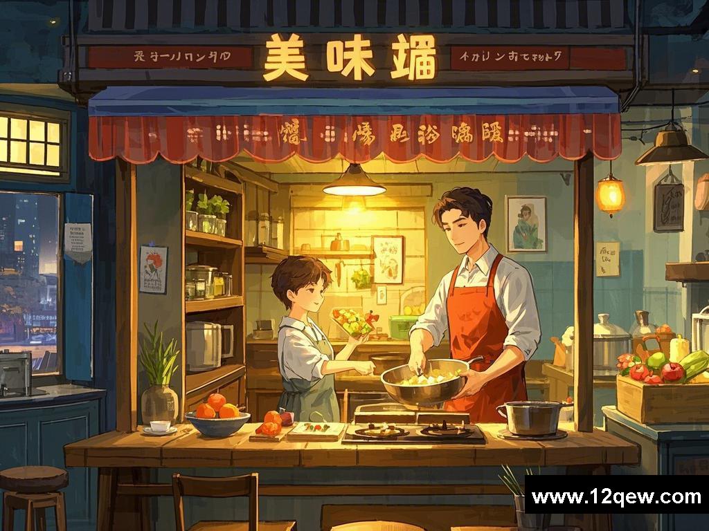 厨房中的浪漫烹饪之旅