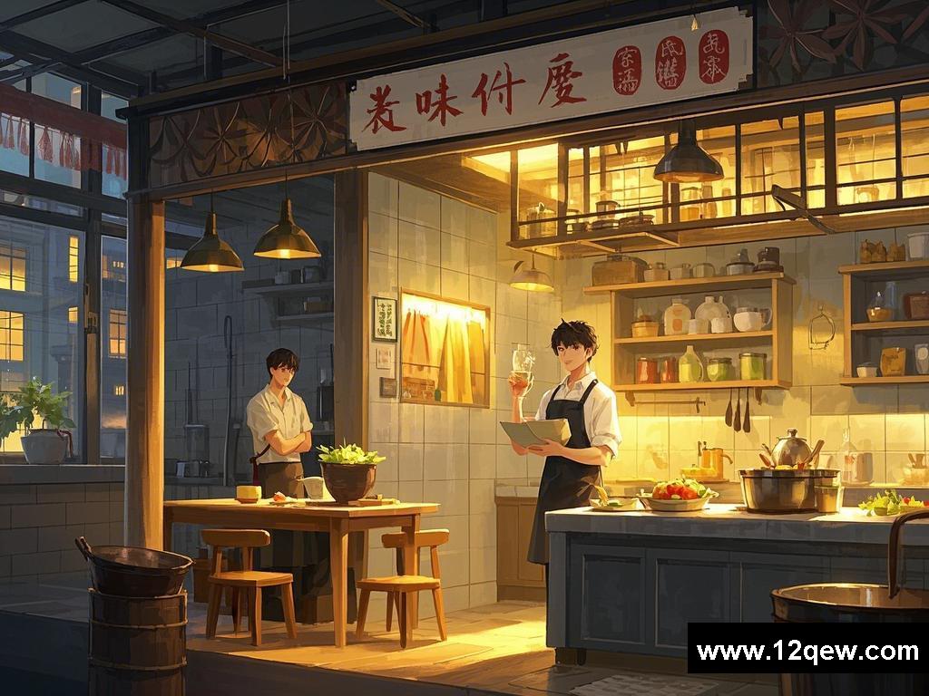 厨房中的浪漫烹饪之旅